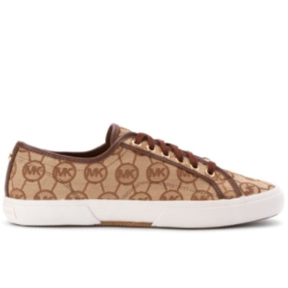 New MICHAEL Kors Women's Monogram Mocha Size 9 M Tan and Brown - Picture 3 of 15